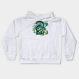 Alien flora Green Kids Hoodie